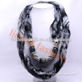 fashion tube scarf with beads jewellery wholesale bandana,headwear,neckwear,neckwarmer,Stole, Ruana